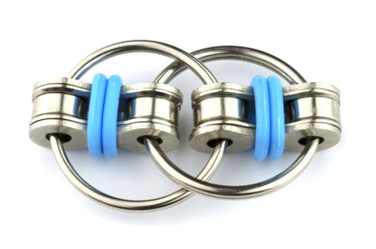 Tom's Fidgets Original Flippy Chain Fidget Toy - Perfect for ADHD, Anxiety, and Autism - Bike Chain Fidget Stress Reducer for Adults and Kids (Single Blue)
