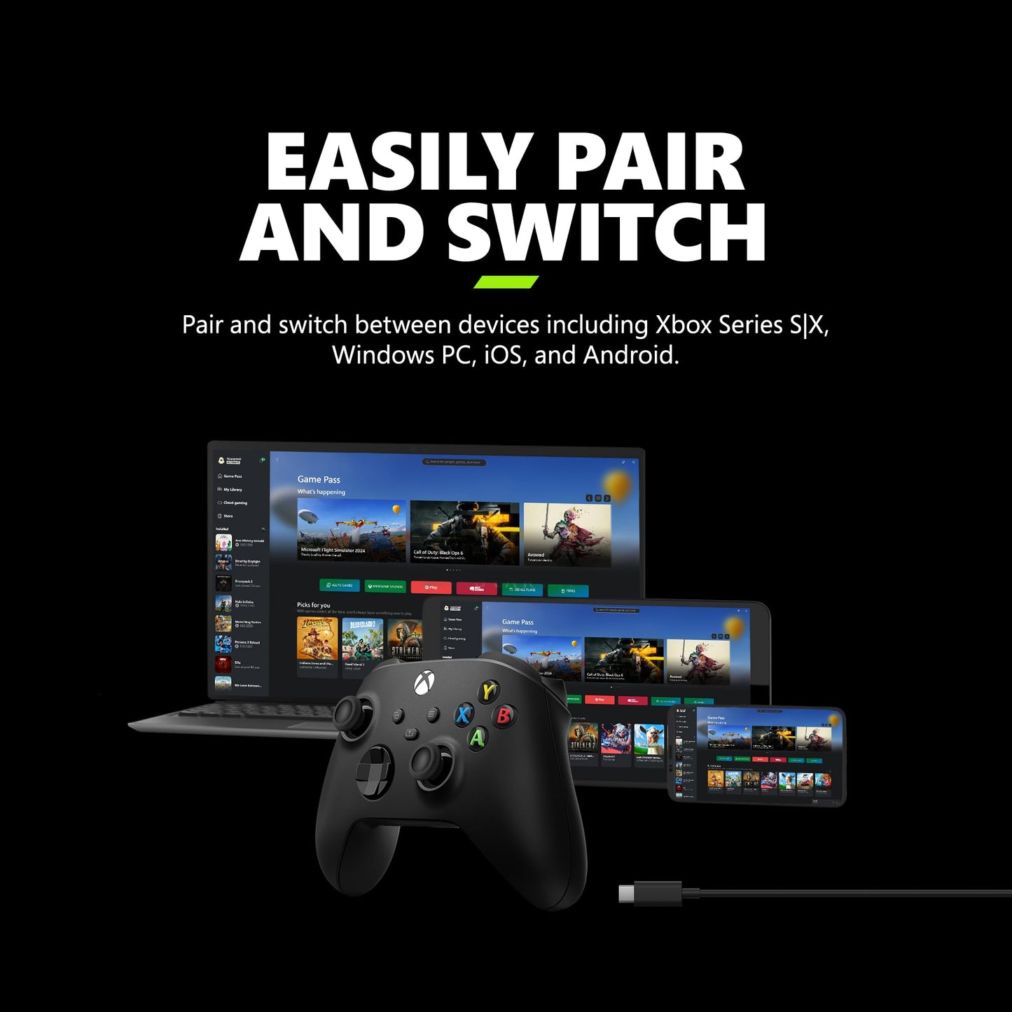 Xbox Wireless Gaming Controller | Storm Breaker Special Edition | Console, PC, and Android | Textured Grip | Wireless, Bluetooth, USB-C Connectivity