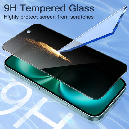 JETech Privacy Screen Protector for iPhone 15 6.1-Inch, Anti-Spy Tempered Glass Film with Easy Installation Tool, 2-Pack