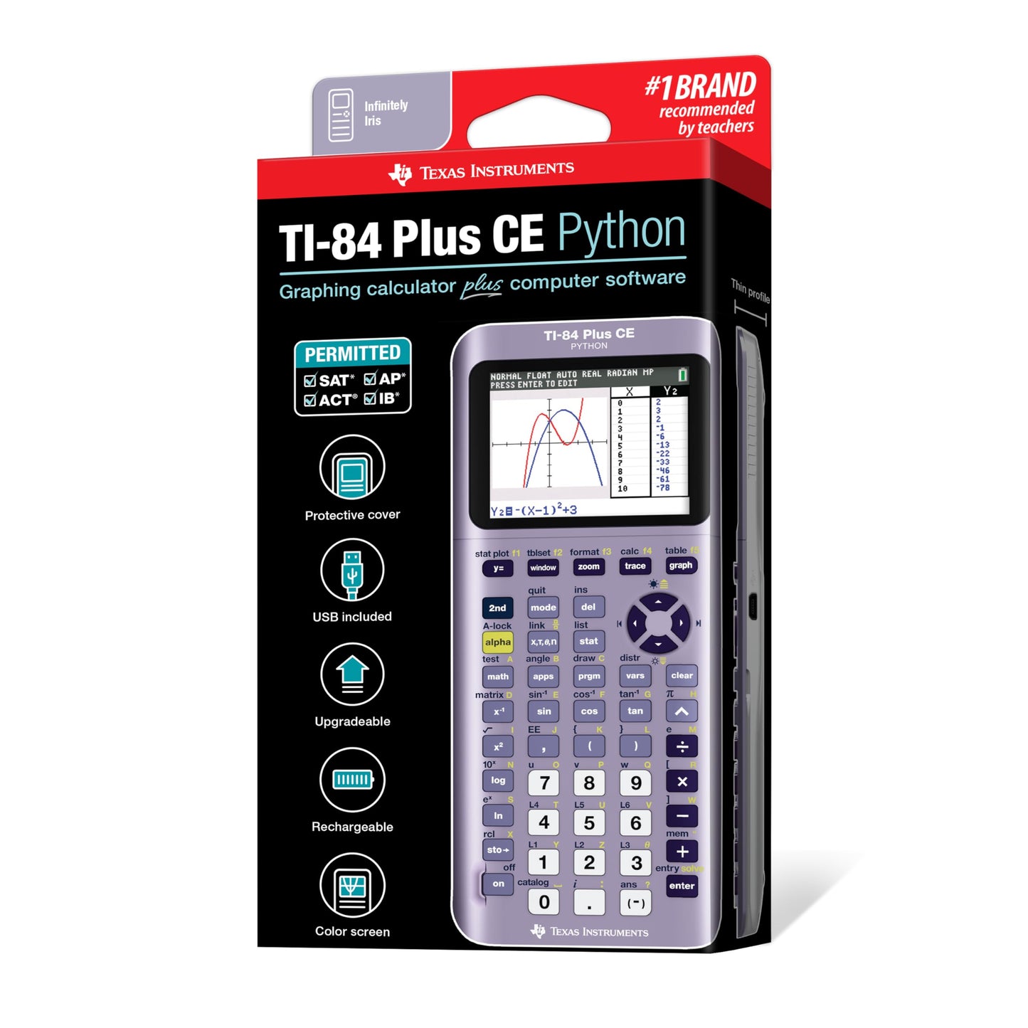 Texas Instruments TI-84 Plus CE Color Graphing Calculator, Black