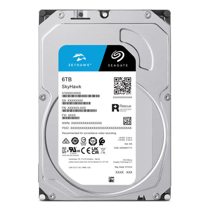 Seagate Skyhawk 4TB Video Internal Hard Drive HDD – 3.5 Inch SATA 6Gb/s 64MB Cache for DVR NVR Security Camera System with Drive Health Management and in-House Rescue Services (ST4000VXZ16/016)