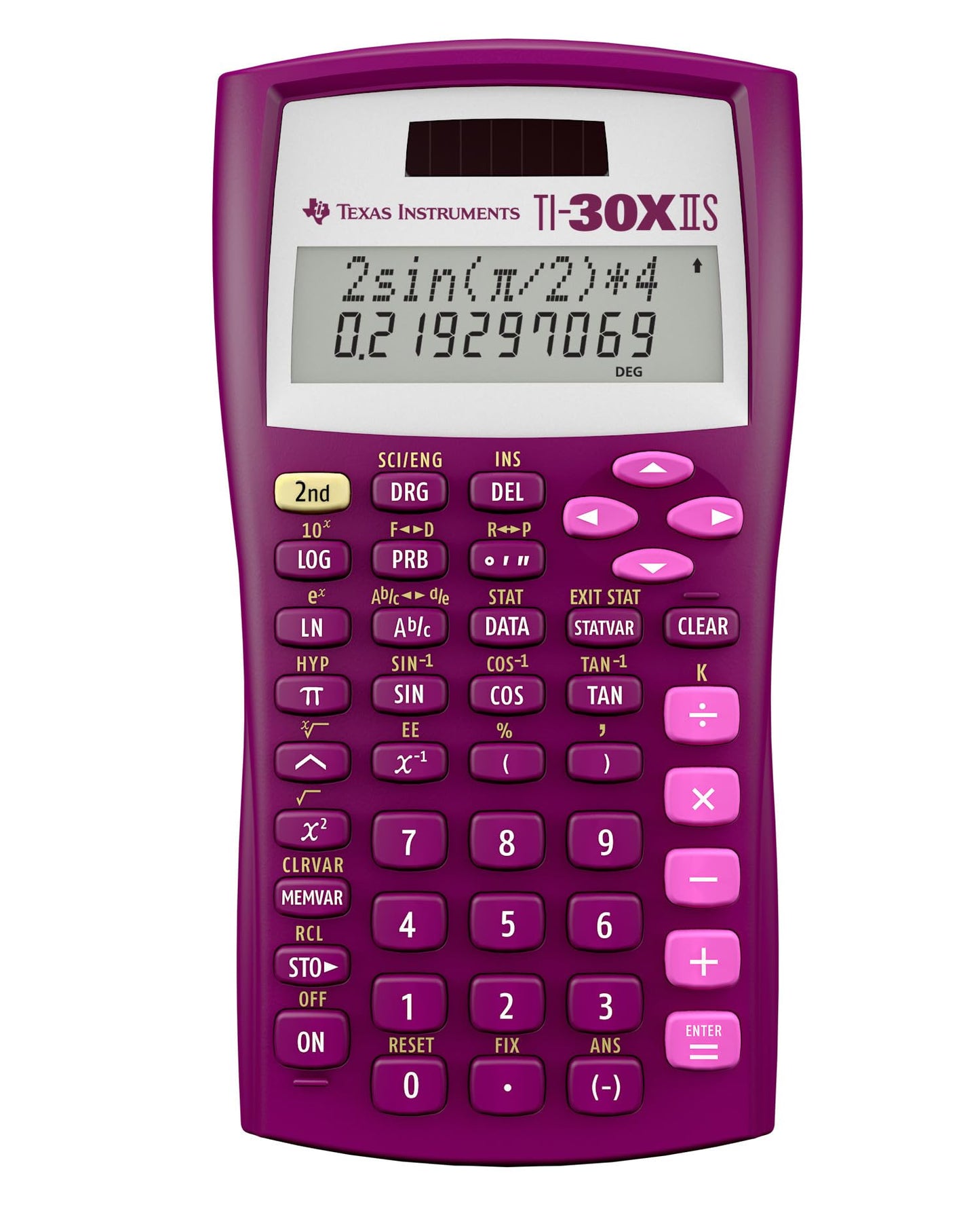 Texas Instruments TI-30XIIS Scientific Calculator, Black with Blue Accents (30XIIS/TBL/1L1/BK)