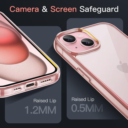 JETech Case for iPhone 15 6.1-Inch, Non-Yellowing Shockproof Phone Bumper Cover, Anti-Scratch Clear Back (Clear)