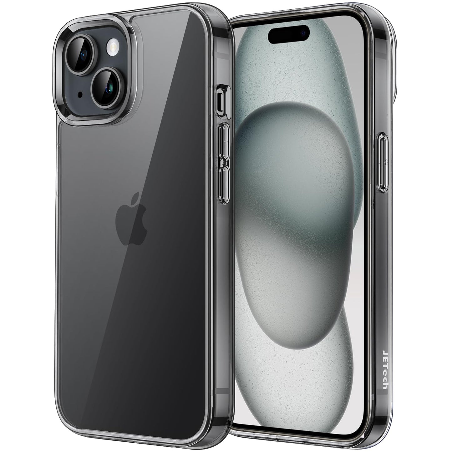 JETech Case for iPhone 15 6.1-Inch, Non-Yellowing Shockproof Phone Bumper Cover, Anti-Scratch Clear Back (Clear)