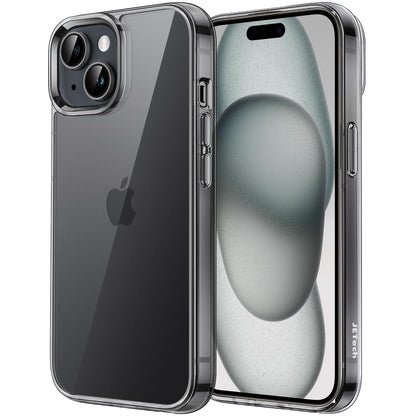 JETech Case for iPhone 15 6.1-Inch, Non-Yellowing Shockproof Phone Bumper Cover, Anti-Scratch Clear Back (Clear)