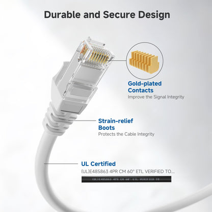 Cable Matters 10Gbps 5-Pack Snagless Short Cat 6 Ethernet Cable - 3ft, Cat 6 Cable, Cat6 Cord, Ethernet Cord, Black