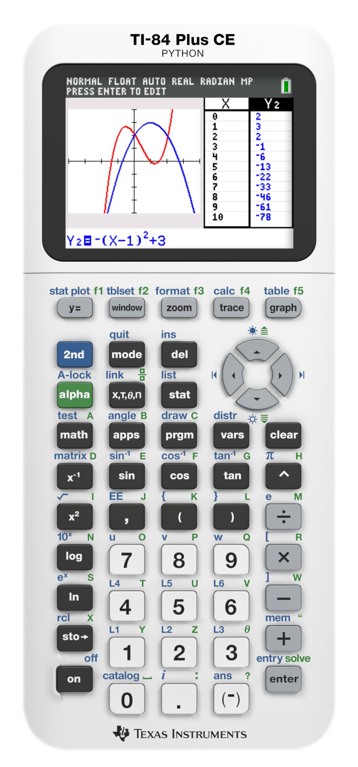 Texas Instruments TI-84 Plus CE Color Graphing Calculator, Black