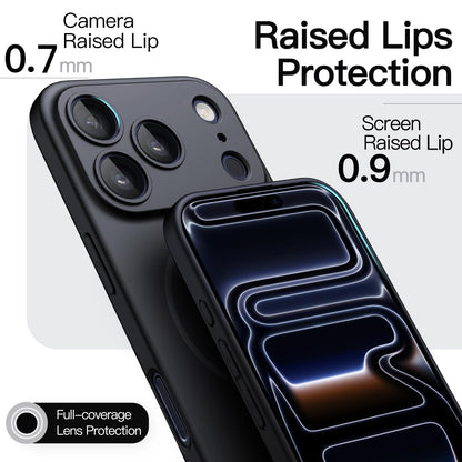 JETech Magnetic Slim Case for iPhone 17 Pro Max 6.9-Inch, Compatible with MagSafe, Ultra-Thin Lightweight Minimalist Phone Cover with Matte Finish and Full Camera Lens Protection (Black)