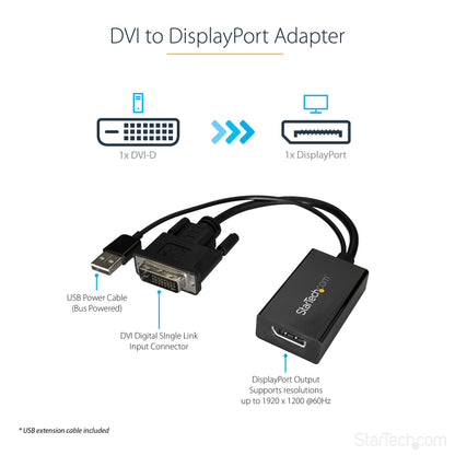 StarTech Use This Dvi to Displayport Converter to Connect Your Dvi Computer to A Dp Monit