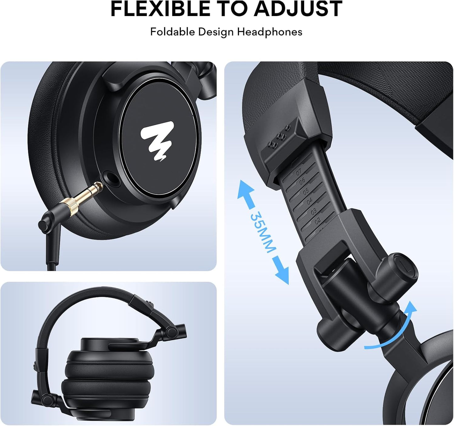 MAONO AU-PM421 USB Microphone with AU-MH601 Studio Monitor Headphones Bundle Plug and Play for Podcast, YouTube, Music…