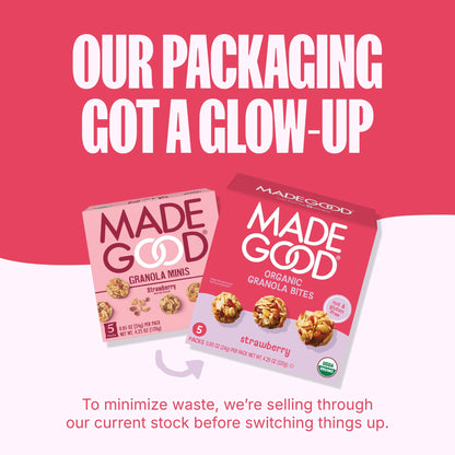 MadeGood Organic Granola Minis 24-Bag Organic Snack Variety Pack, Gluten Free Mon GMO Vegan Nut Free Individually Wrapped Snack Packs