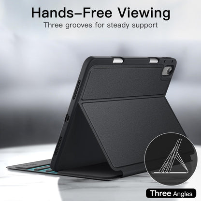 JETech Case for iPad Air 11-Inch M4/M3/M2 (2026/2025/2024), iPad Air 5/4 (2022/2020 5th/4th 10.9-Inch) with Pencil Holder, Slim Folio Stand Protective Tablet Cover, Multi-Angle Viewing (Black)