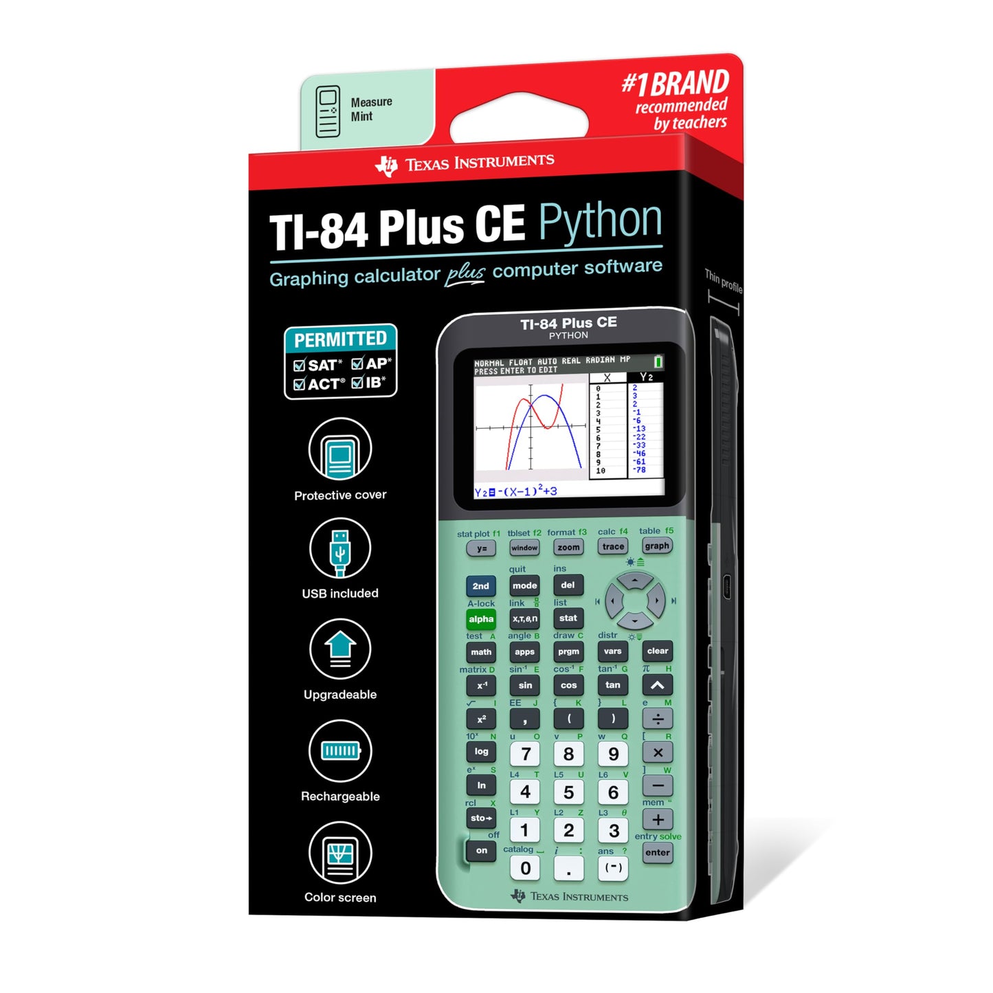 Texas Instruments TI-84 Plus CE Color Graphing Calculator, Black