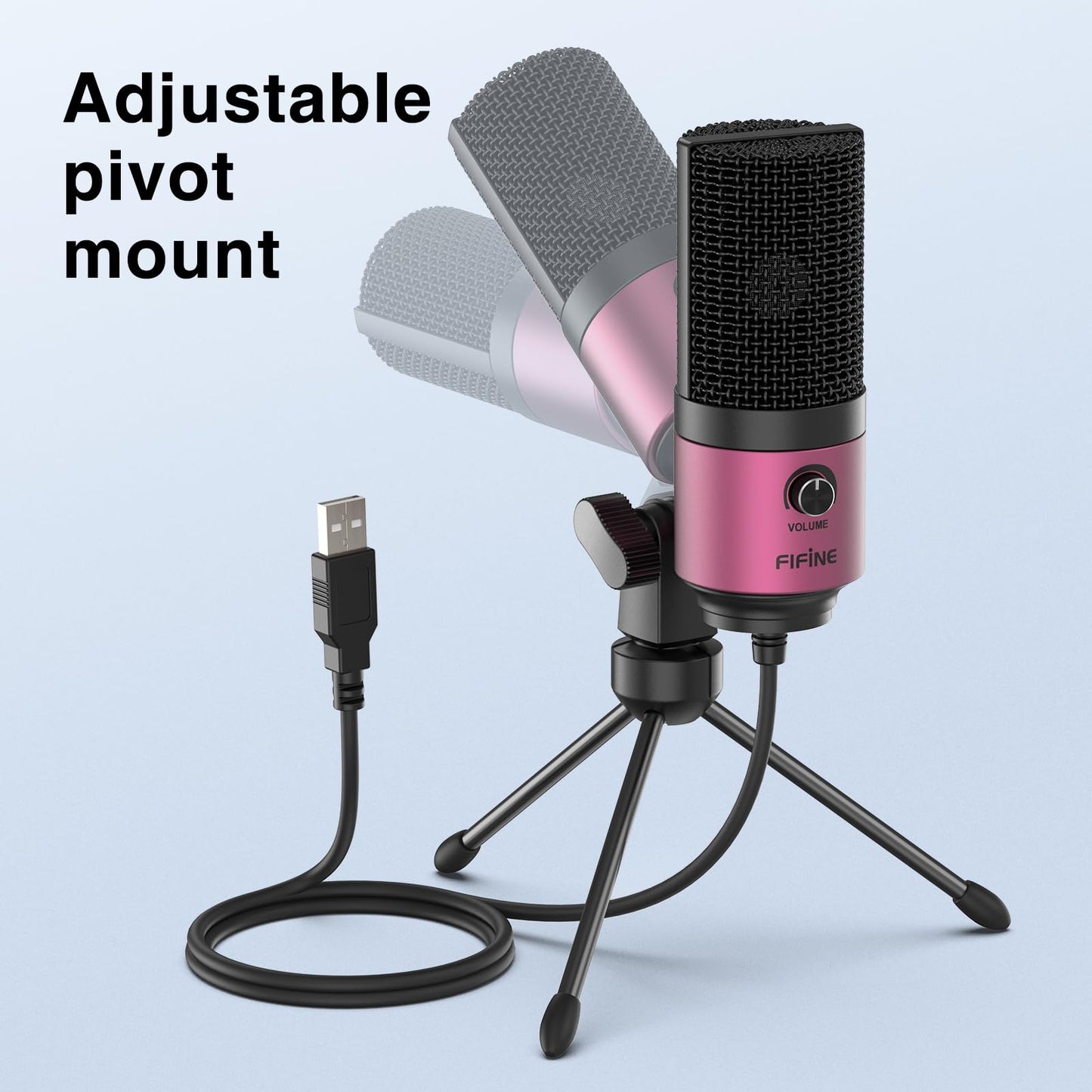 FIFINE USB Microphone, Metal Condenser Recording Microphone for MAC OS, Windows, Cardioid Laptop Mic for Recording Vocals, Voice Overs, Streaming, Meeting and YouTube Videos-K669B