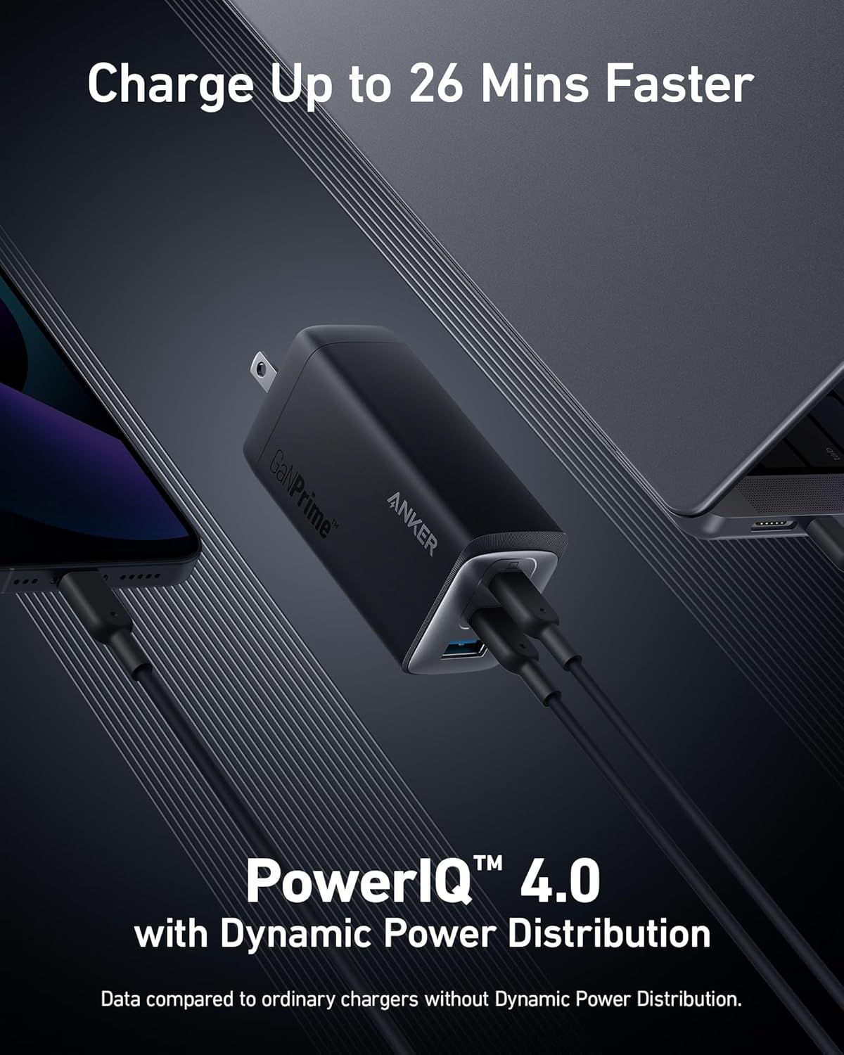 Anker 737 GaNPrime, 120W USB C Charger, PPS 3-Port Fast Compact Foldable Wall Charger for MacBook Pro/Air, iPad Pro, iPhone 16/Pro, Galaxy S22/S21, Dell XPS 13, Note 20/10+, and More Devices