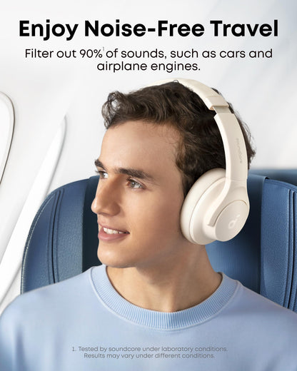 Soundcore by Anker Q20i Hybrid Active Noise Cancelling Headphones, Wireless Over-Ear Bluetooth, 40H Long ANC Playtime, Hi-Res Audio, Big Bass, Customize via an App, Transparency Mode (Black)