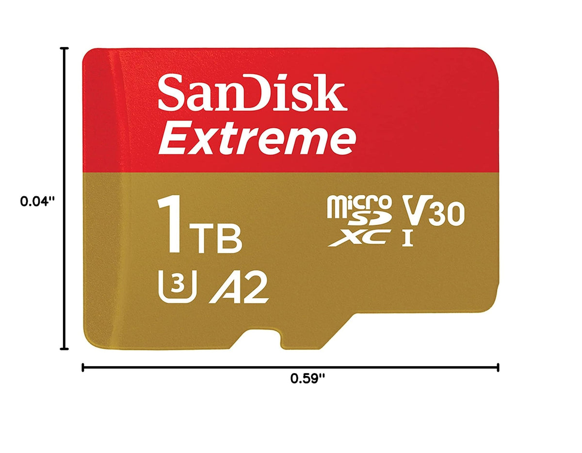 SANDISK 256GB Extreme microSD Card + Adapter, Up to 190MB/s Read Speeds