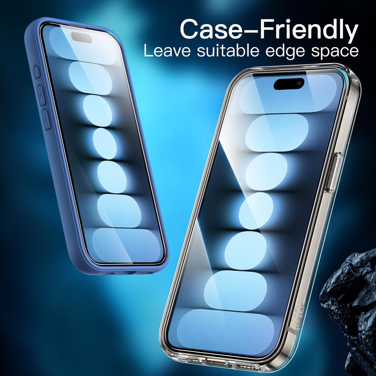 JETech Full Coverage Screen Protector for iPhone 17e (2026) / iPhone 16e, 9H Tempered Glass Film, Case-Friendly, HD Clear, 6.1-Inch Display, 3-Pack