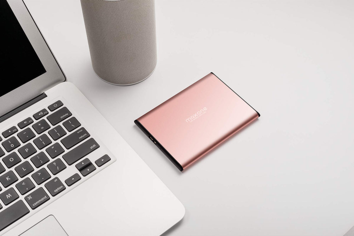 Maxone 500GB Ultra Slim Portable External Hard Drive HDD USB 3.0 Compatible with PC, Laptop, Charcoal Grey