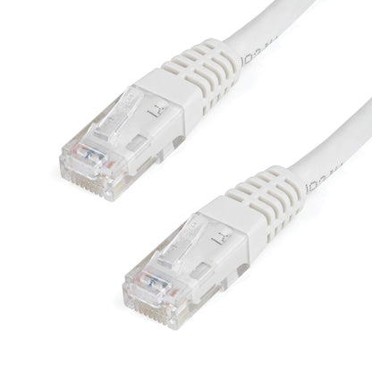 StarTech 6ft CAT6 Ethernet Cable - White CAT 6 Gigabit Ethernet Wire -250Mhz 100W PoE RJ45 UTP Molded Network Patch Cord with Strain Relief (C6PATCH6WH)