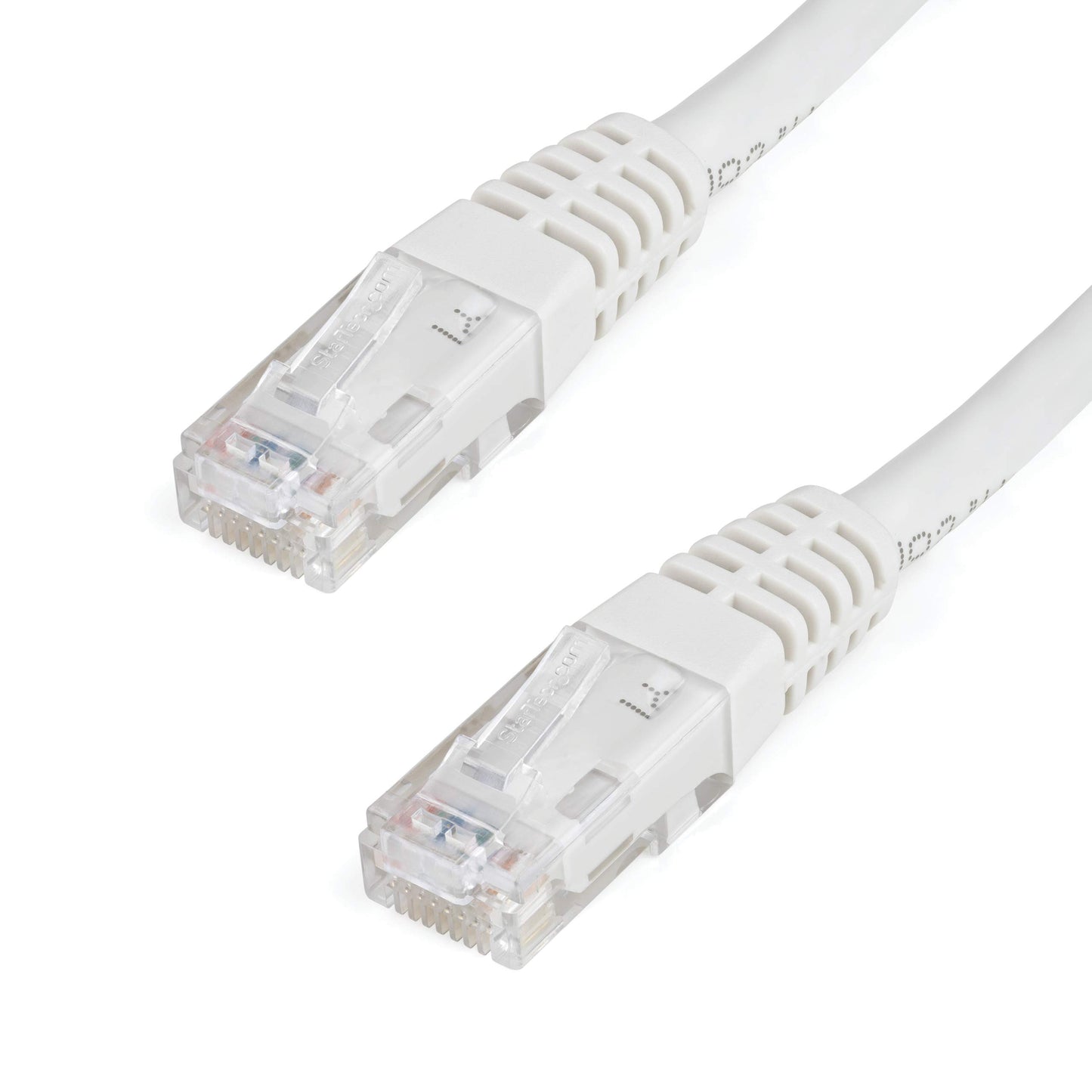 StarTech 6ft CAT6 Ethernet Cable - White CAT 6 Gigabit Ethernet Wire -250Mhz 100W PoE RJ45 UTP Molded Network Patch Cord with Strain Relief (C6PATCH6WH)