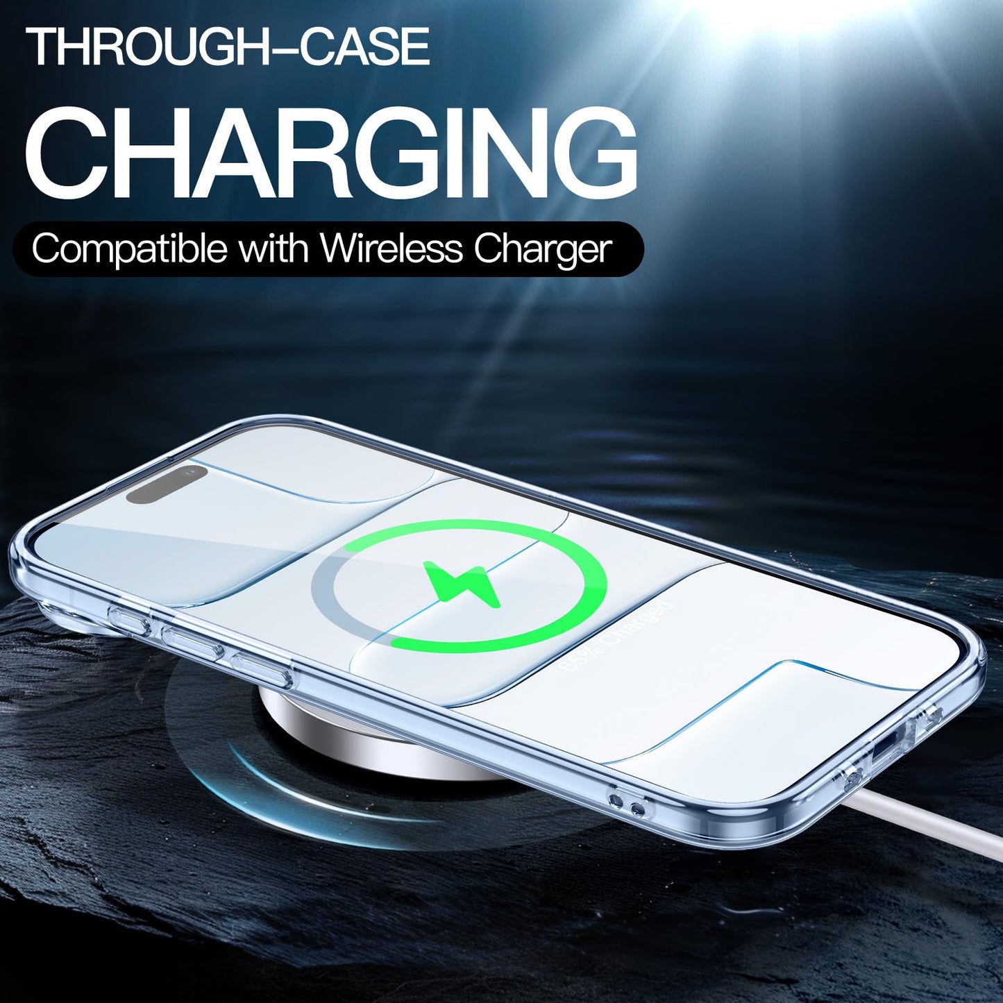 JETech Case for iPhone 17 Pro Max 6.9-Inch, Non-Yellowing Shockproof Phone Bumper Cover, Anti-Scratch Clear Back (Clear)