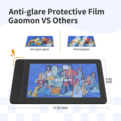 GAOMON PD1161 Drawing Tablet with Screen, Digital Art Tablet with Battery-Free Stylus, Tilt, 8 Shortcut Keys for Paint, Design, Illustration, Editing, 11.6-inch Graphics Tablet for Mac, Windows PC