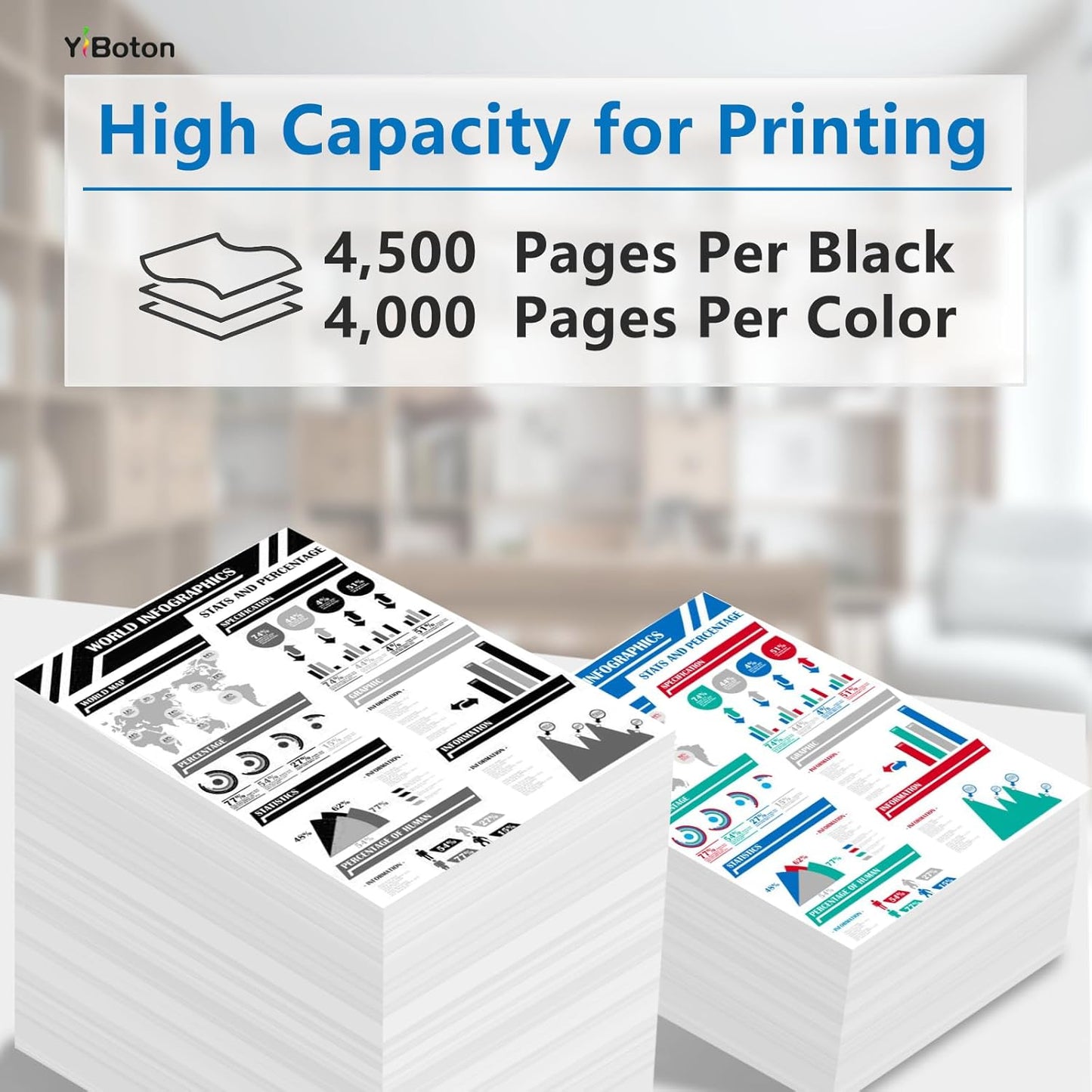 Compatible with Lexmark CS431 CX431 CS331 CX331 High Yield Toner 4-Pack with New Chip | 20N10K0 20N10C0 20N10M0 20N10Y0 for CS331dw CX331adwe CS431dw CX431adw Color Laser Printer