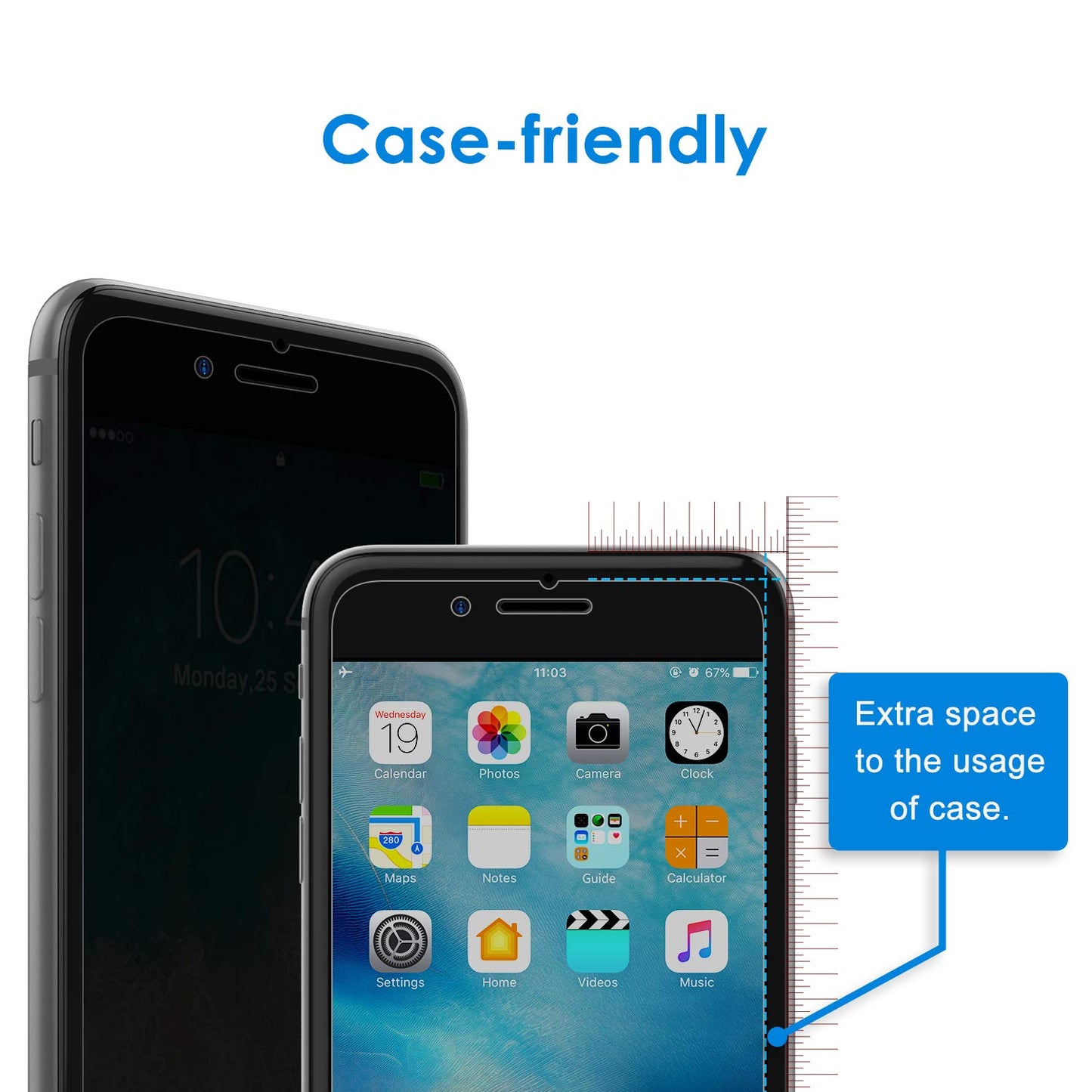JETech Privacy Screen Protector for iPhone 17e (2026) / iPhone 16e / iPhone 13/13 Pro, Anti Spy Tempered Glass Film, 6.1-Inch Display, 2-Pack