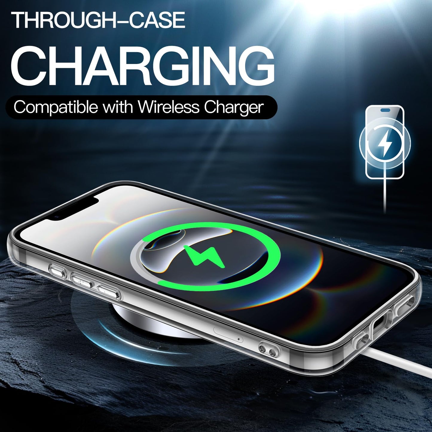 JETech Case for iPhone 16 6.1-Inch, Non-Yellowing Shockproof Phone Bumper Cover, Anti-Scratch Clear Back (Clear)