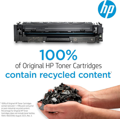 HP 206X High-Yield Toner Cartridge 4-Pack (Black, Cyan, Magenta, Yellow) | Compatible Color LaserJet Pro M255 & MFP M282/M283 Series Printers | W2110XQ1 Combo Pack