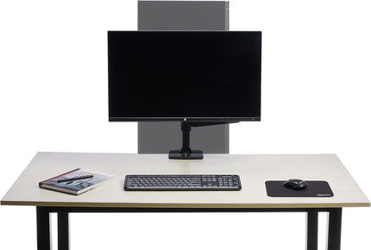 Amazon Basics Single Monitor Stand, Lift Engine Arm Mount, Black
