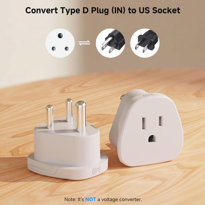 Cable Matters Type N Plug Adapter for Travel, US to Brazil Plug Adapter, Works in Brazil and South Africa, CE & RoHS Certified, White