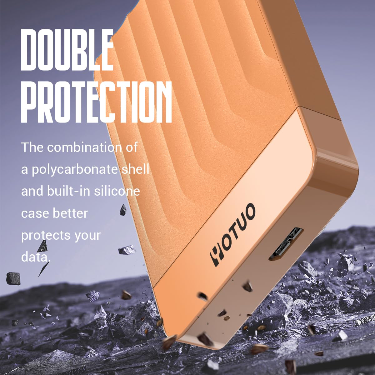 YOTUO 500GB External Hard Drive, Portable Storage Expansion HDD, USB 3.0 & USB-C for PC, Mac, Desktop, Laptop, Smartphone, PS4, Xbox One, Xbox 360, Office & Game Black