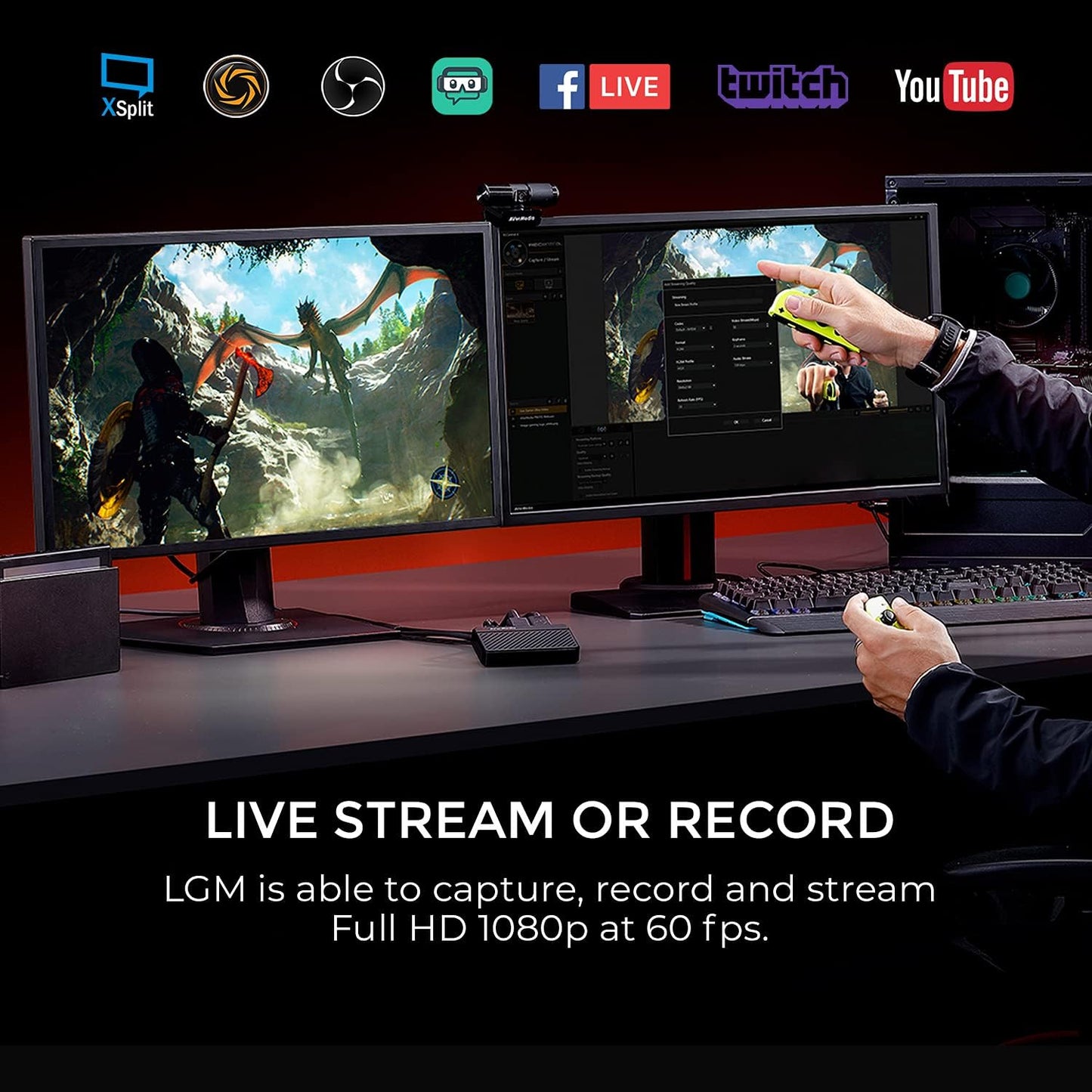 AVerMedia Live Gamer Mini, 1080p60 Capture Card with HDMI Pass-Thru, Plug & Play, for OBS, Xbox Series X/S, PS5, Switch, Win 11/macOS 12 (GC311)
