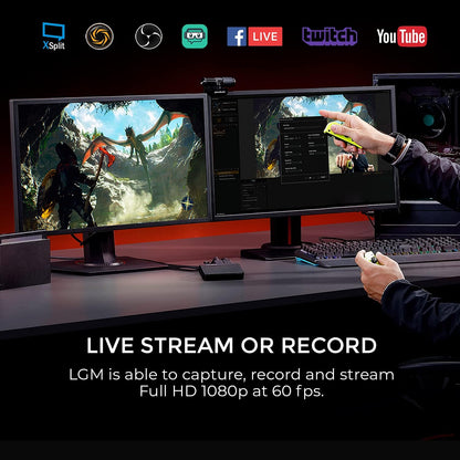 AVerMedia Live Gamer Mini, 1080p60 Capture Card with HDMI Pass-Thru, Plug & Play, for OBS, Xbox Series X/S, PS5, Switch, Win 11/macOS 12 (GC311)
