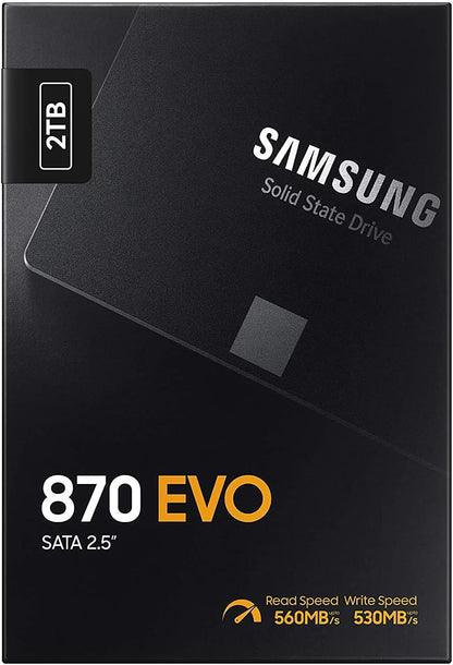 Samsung SSD 870 EVO SATA III 2.5” 2TB, Read Speeds Up to 560MB/s