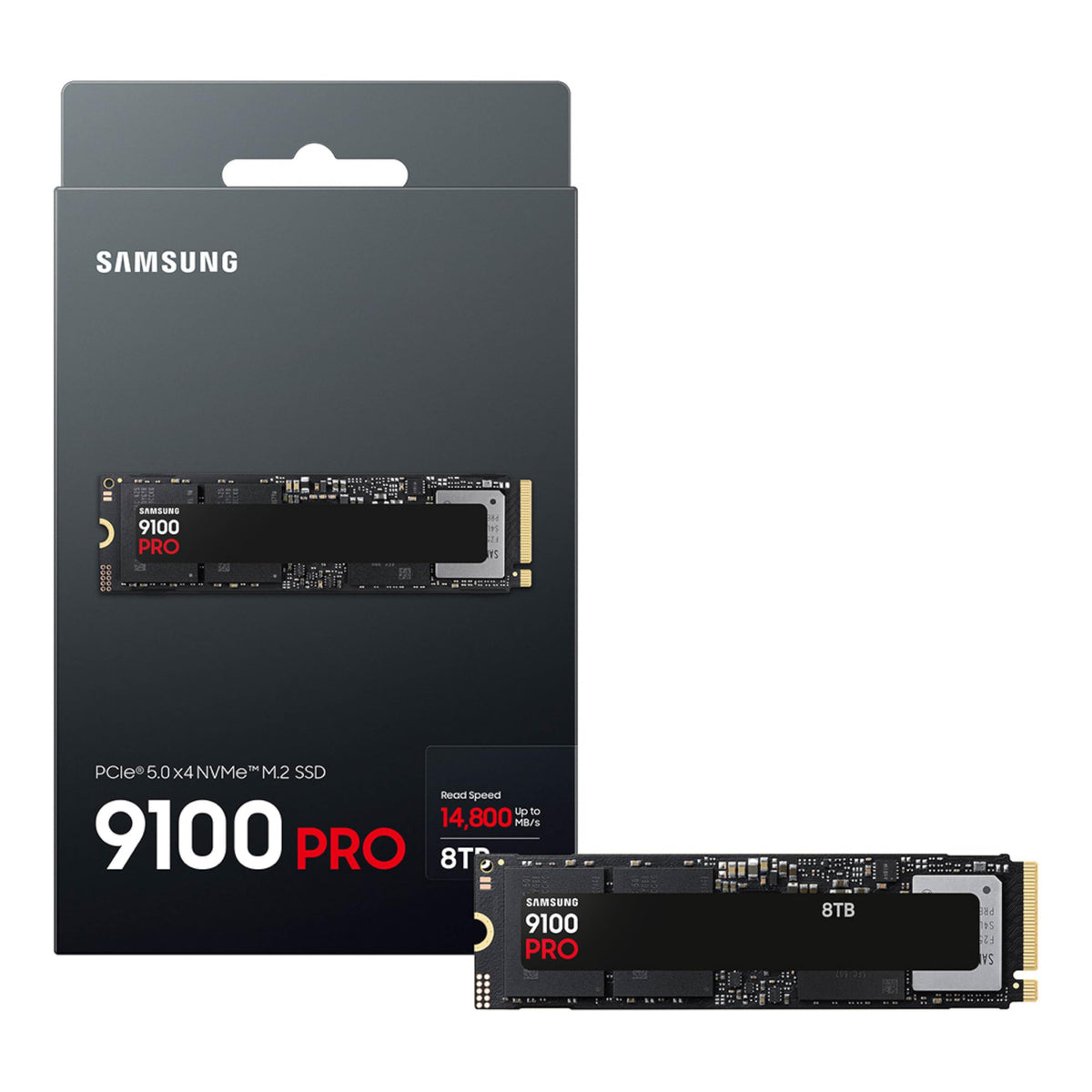 Samsung SSD 9100 PRO 2TB, PCIe 5.0x4 M.2 2280, Up to 14,700MB/s