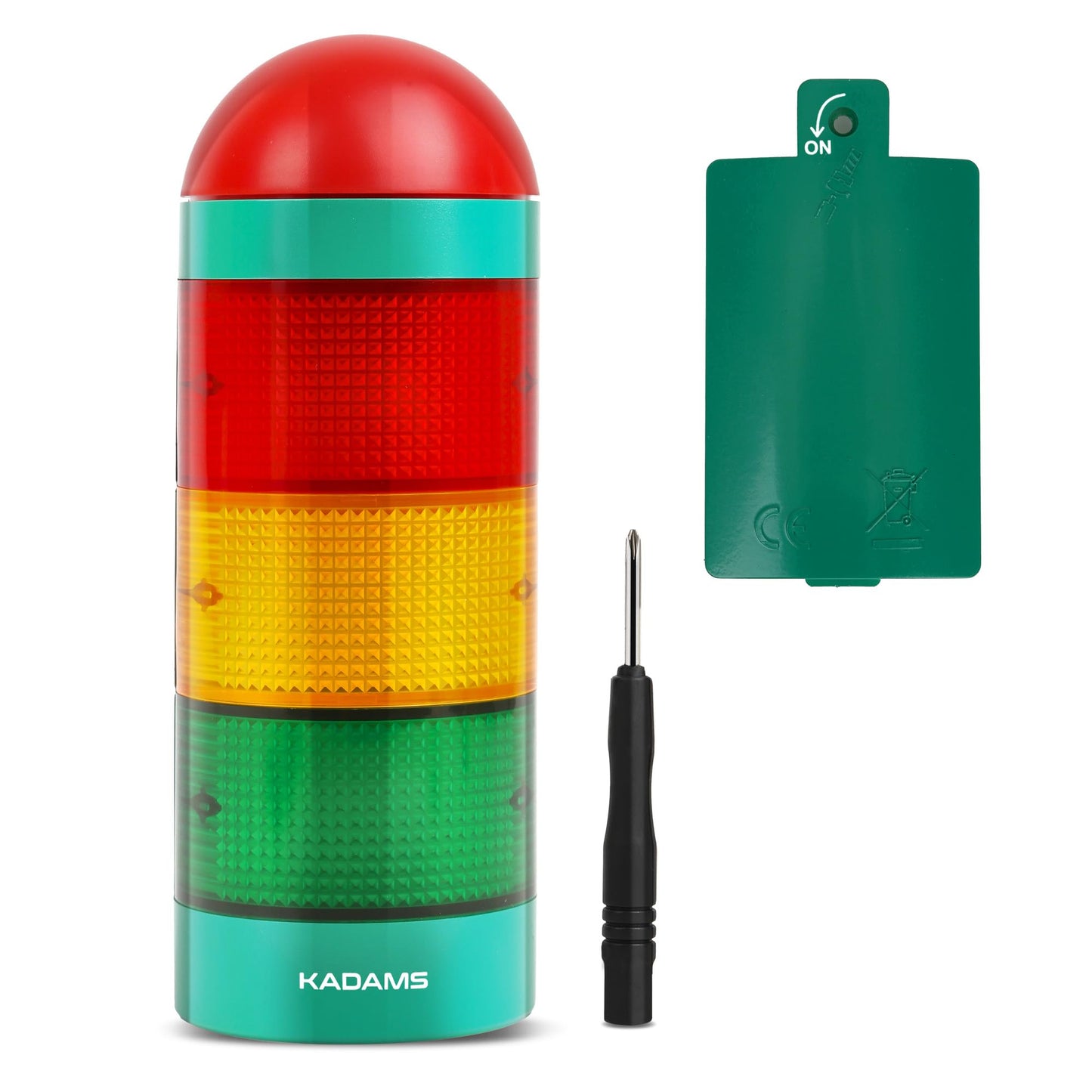KADAMS Visual Timer for Kids with Audio Pre-Alarm - Traffic Light Alarm for Kids Toddler Teachers Classroom Home Time Management Tool 24hr Countdown Pause Memory Function