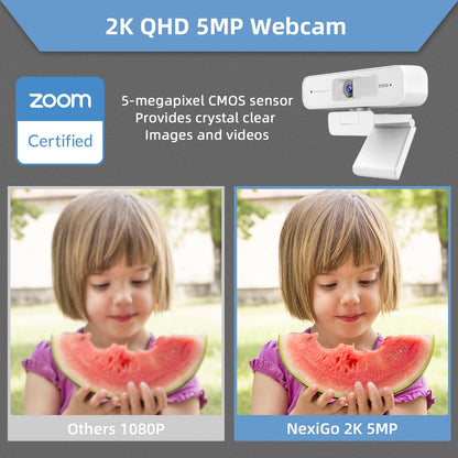 NexiGo N60 1080P Webcam with Microphone, Software Control & Privacy Cover, USB HD Computer Web Camera, Plug and Play, for Zoom/Skype/Teams, Conferencing and Video Calling
