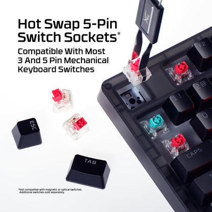HyperX Alloy Core RGB – Membrane Gaming Keyboard, Comfortable Quiet Silent Keys with RGB LED Lighting Effects, Spill Resistant, Dedicated Media Keys, Compatible with Windows 10/8.1/8/7 – Black