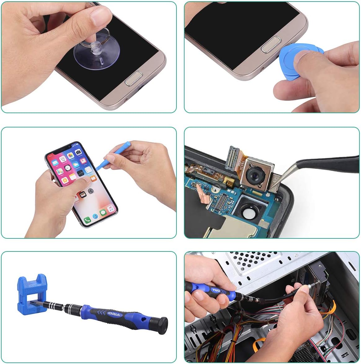 ORIA Precision Screwdriver Set, 120 in 1 Screwdriver Kit with 101 Bits, Mini Screwdriver Set, Computer Repair Tool Kit for SmartPhone, PC, Toys, Computer