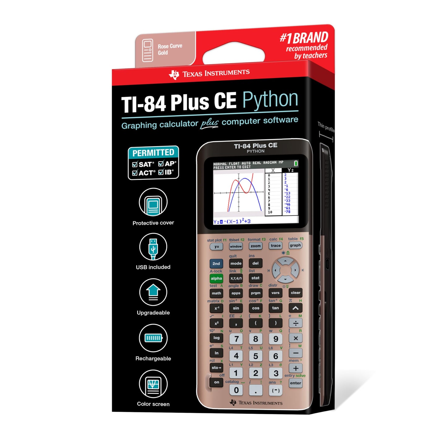 Texas Instruments TI-84 Plus CE Color Graphing Calculator, Black