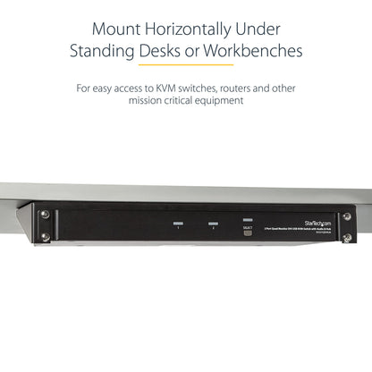StarTech.com 2U Vertical Wall Mount Patch Panel Bracket - Steel Rack Mount Bracket w/Hardware for 19" Network, Server and Data Equipment , TAA (RK219WALLV)
