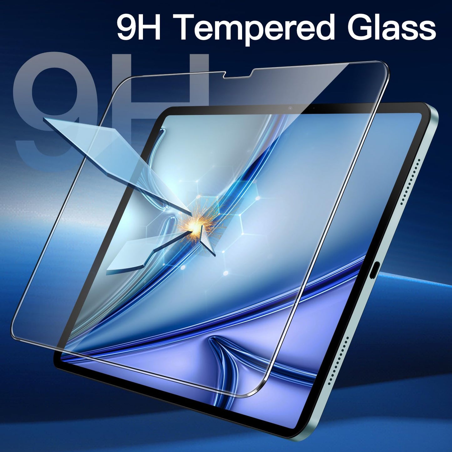 JETech Screen Protector for iPad (A16) 11th/10th Generation (2025/2022), 9H Tempered Glass Film, HD Clear, 2-Pack
