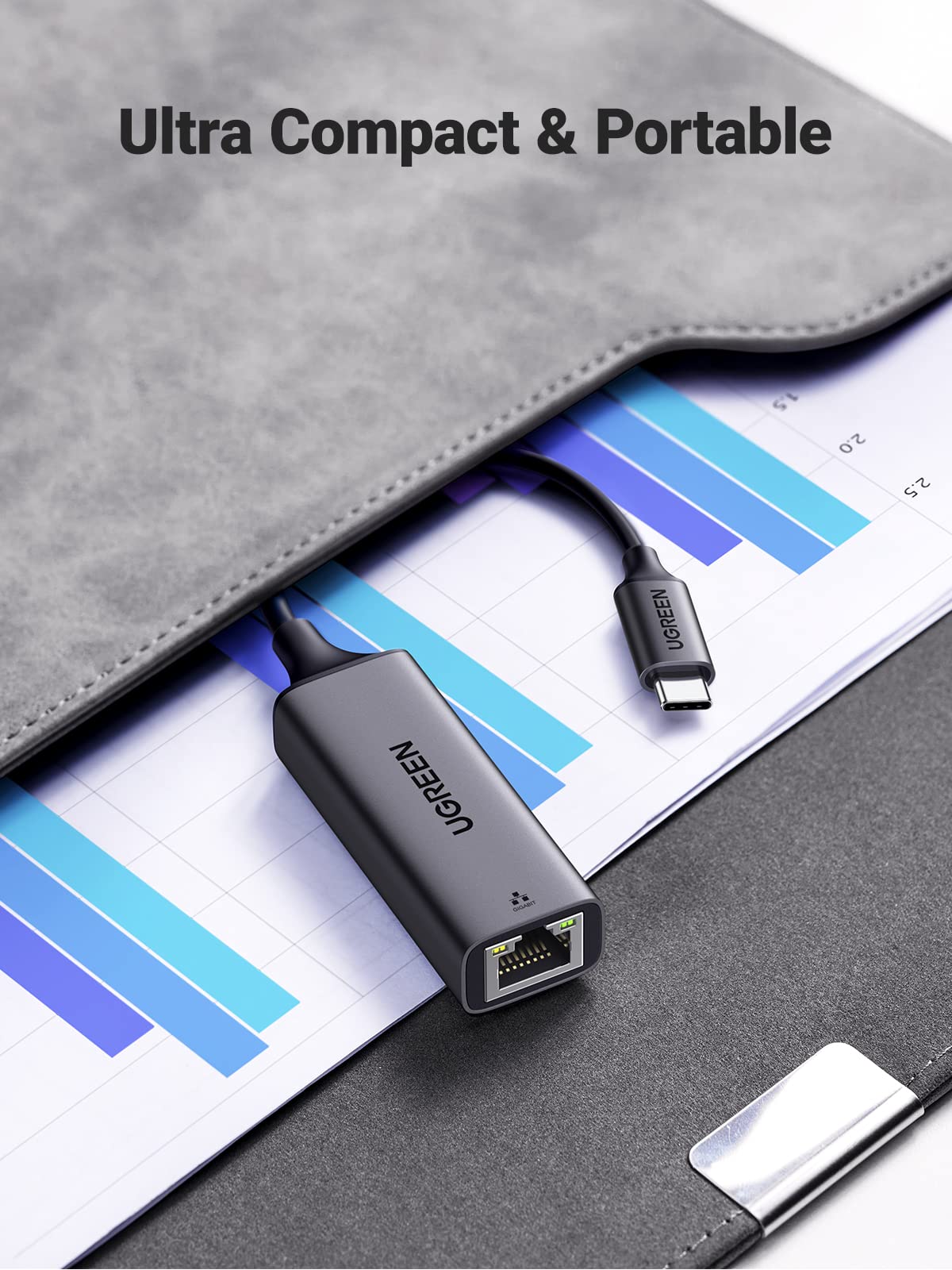 UGREEN USB C to Ethernet Adapter, Plug and Play 1Gbps Ethernet Adapter, Aluminum Case, (Thunderbolt 4/3 Compatible) to RJ45 Network Dongle, Compatible for MacBook Pro/Air, iPhone 17 Pro/Max, iPad, XPS