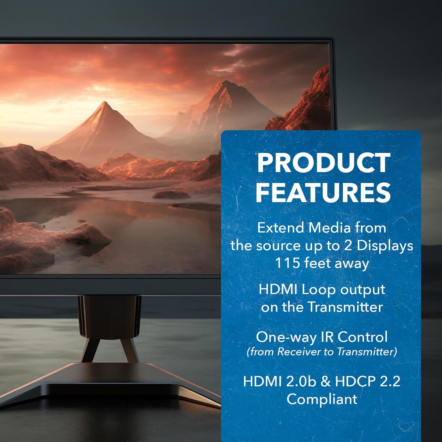 OREI 4K 4x4 HDMI Extender Matrix - UltraHD 4K @ 60Hz 4:4:4 Over Single CAT5e/6/7 Cable with HDR Switcher & IR Control, RS-232 - Up to 230 Ft - 1080P Downscale - 4 x Loop Out - 4 Receivers Included