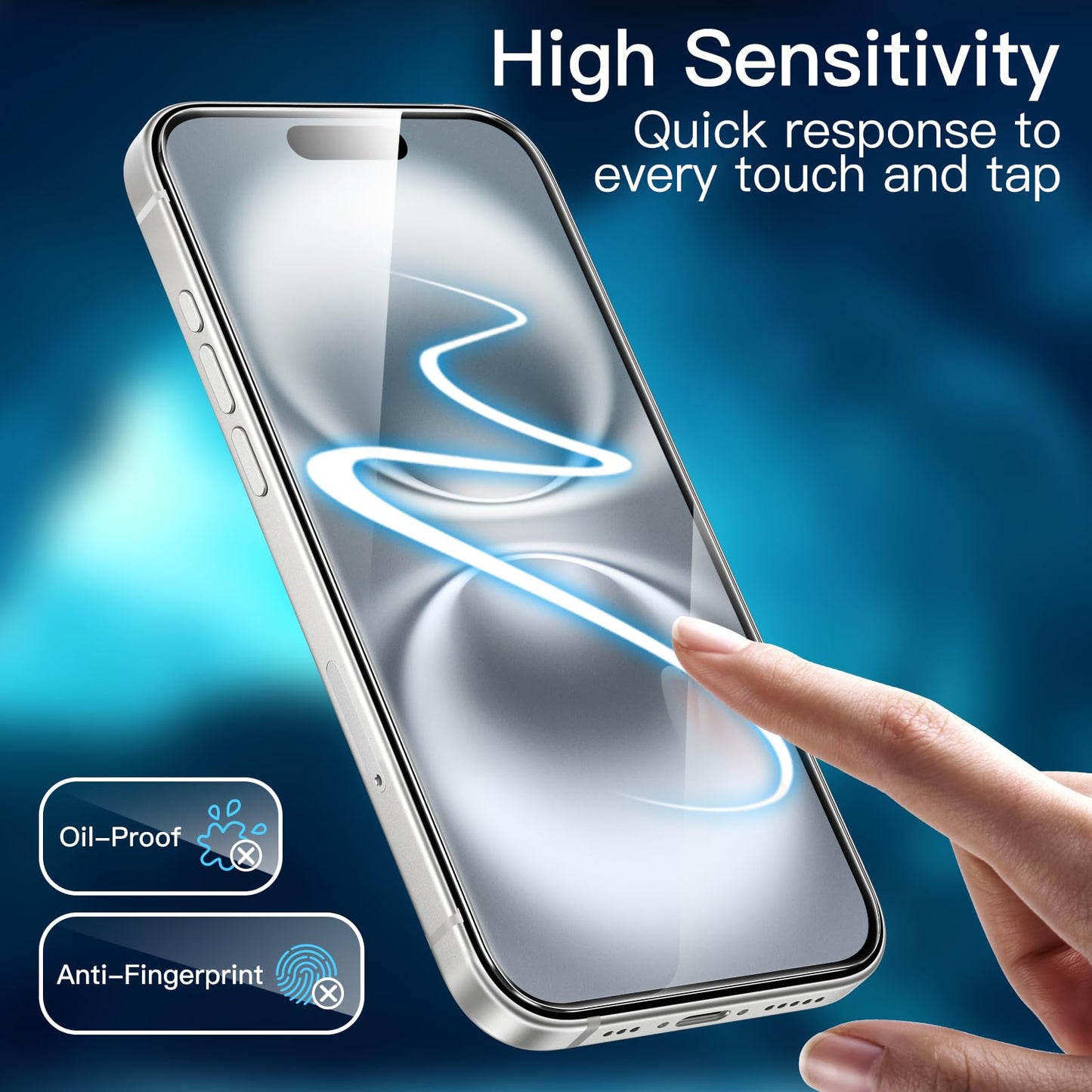 JETech Full Coverage Screen Protector for iPhone 17e (2026) / iPhone 16e, 9H Tempered Glass Film, Case-Friendly, HD Clear, 6.1-Inch Display, 3-Pack