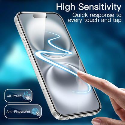 JETech Full Coverage Screen Protector for iPhone 17e (2026) / iPhone 16e, 9H Tempered Glass Film, Case-Friendly, HD Clear, 6.1-Inch Display, 3-Pack