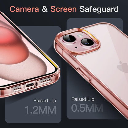 JETech Case for iPhone 15 6.1-Inch, Non-Yellowing Shockproof Phone Bumper Cover, Anti-Scratch Clear Back (Clear)